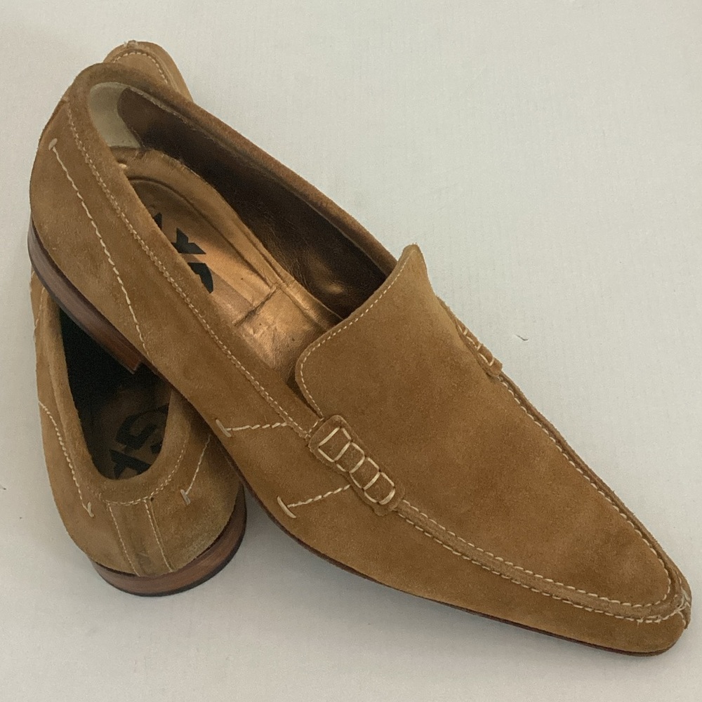 Vero Cuoio Men's Suede Loafers in Tan Brown